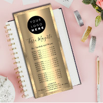 Hair Makeup Body Skin Care Logo Gold Beauty Studio Rack Card