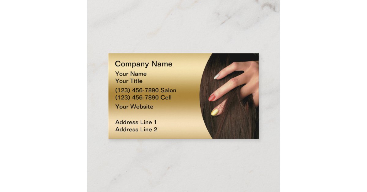 Hair Nail Salon Business Cards Zazzle