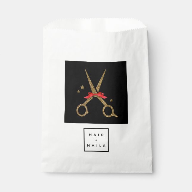 HAIR NAIL stylist paper party event gift bag (Front)