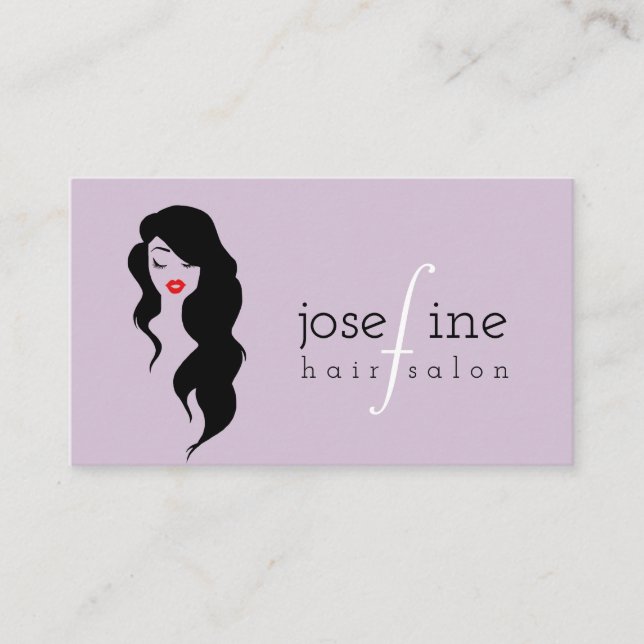Hair Nails Salon & Spa Business Card (Front)