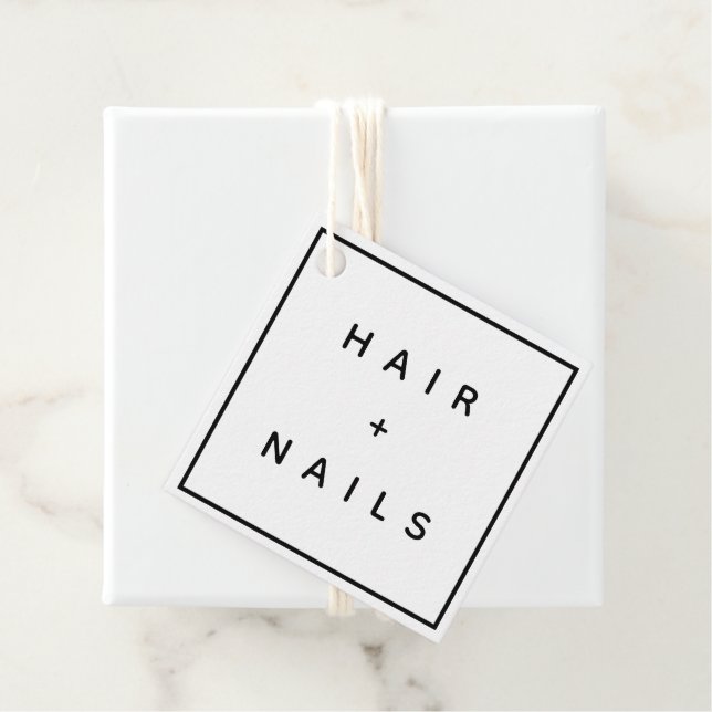 HAIR + NAILS stylist elegant logo label (In Situ)