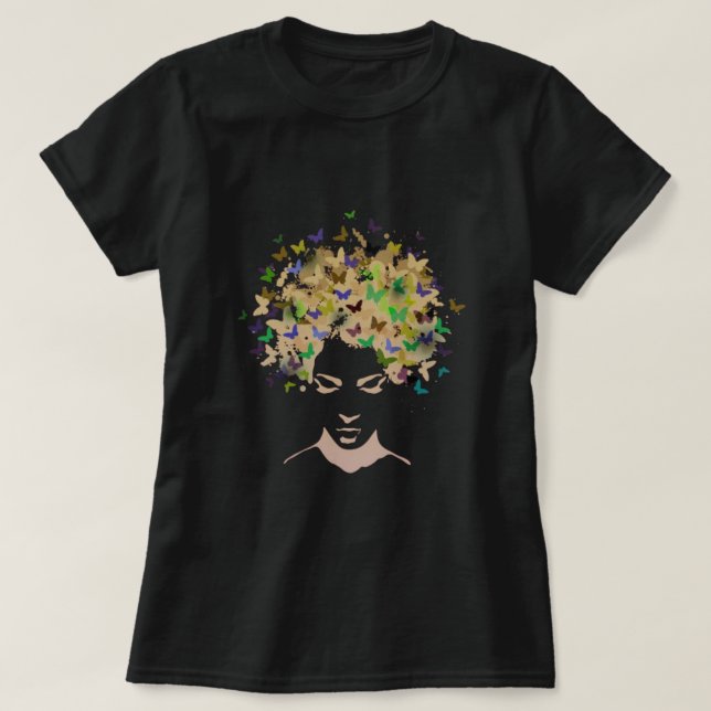 Hair of Butterflies T-Shirt (Design Front)