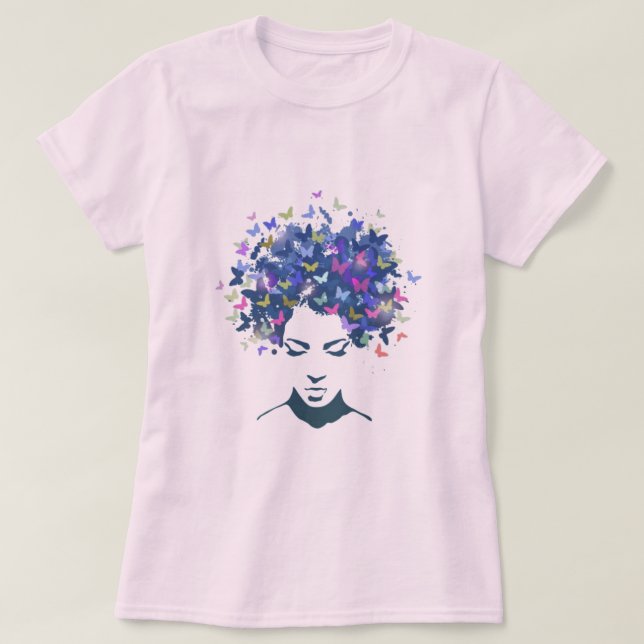 Hair of Butterflies T-Shirt (Design Front)