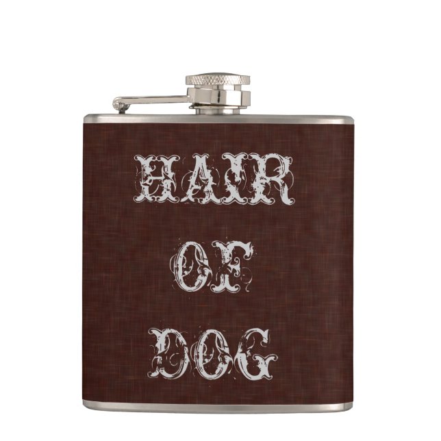 Hair Of Dog Funny Halloween Party Props Flask (Front)
