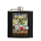 Wink Hip Flask (7 Oz.) Hair Of The Dog New In Box Red Black & Silver