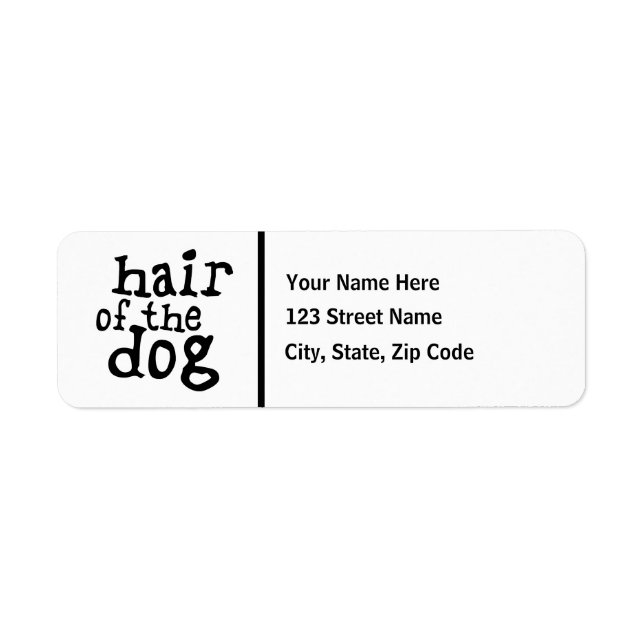 Hair of The Dog Label (Front)