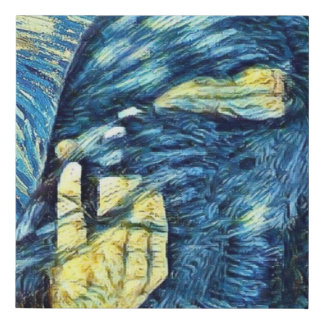 Hair Over Her face Faux Canvas Print