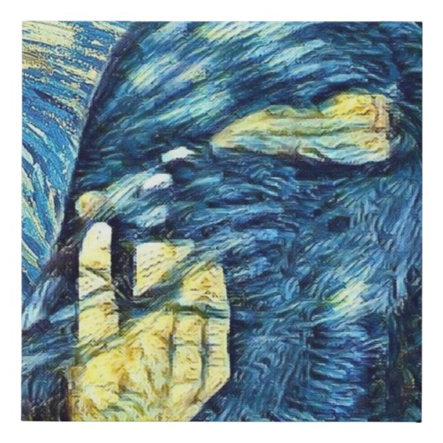 Hair Over Her face Faux Canvas Print (Front)