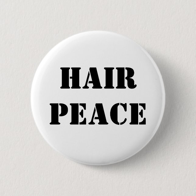 Hair Peace Pinback Button (Front)