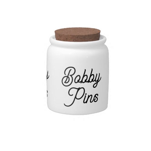 Hair Pins Bobby Pins Ceramic Container Jar