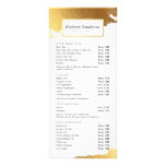 Hair Price List Luxe Modern Gilded Gold Edges Rack Card at Zazzle