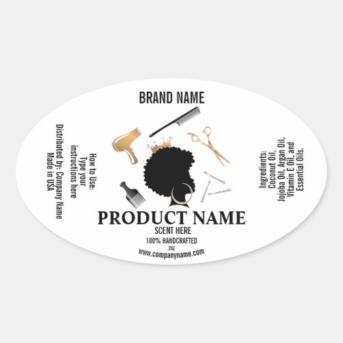 Hair Product Label template package product 