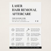 IPL Laser Hair Removal Aftercare Instructions Card Zazzle