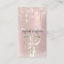 Hair Rose Drip Glitter Coiffure Instagra Scissors Business Card