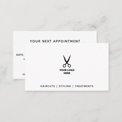 Hair Salon Add Your Logo Appointment Card
