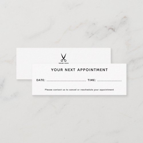 Hair Salon Add Your Logo Appointment Mini Business Card