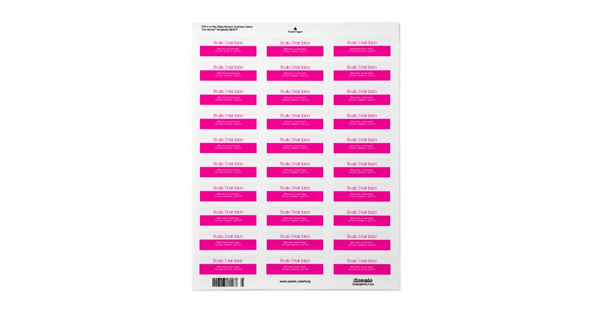 Hair Salon Address Labels | Zazzle