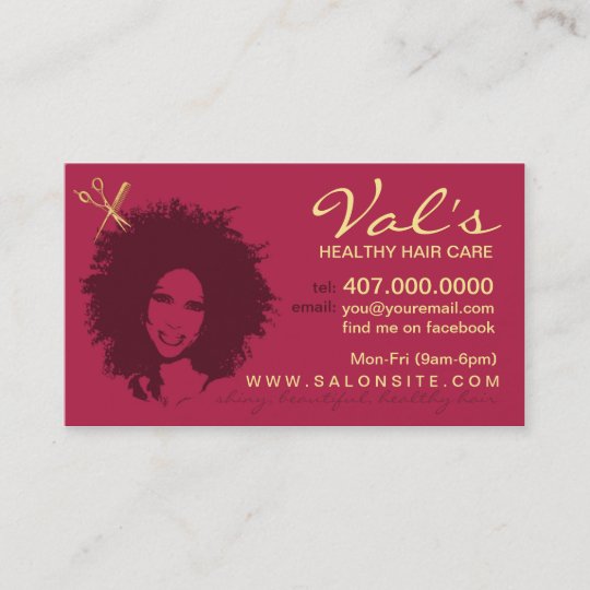 Hair Salon African American Stylist Business Cards Zazzle Com