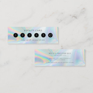 Hair Salon and Makeup Iridescent Business Loyalty Card