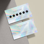 Hair Salon and Makeup Iridescent Business Loyalty Card