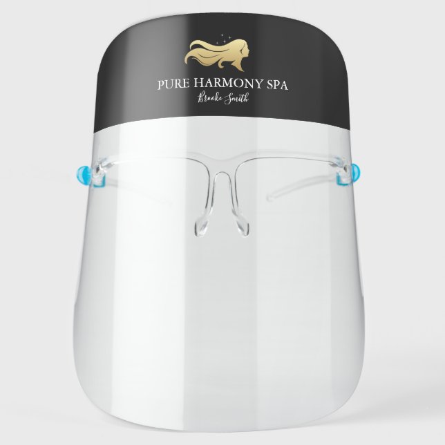 Hair Salon and Spa Personalized Face Shield (Front)