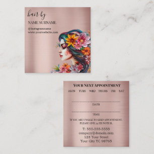 Hair Salon Appointment Business Card