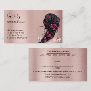 Hair Salon Appointment Business Card