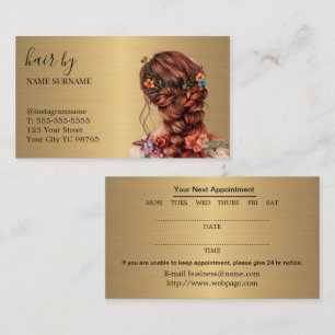 Hair Salon Appointment Business Card