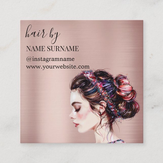 Hair Salon Appointment Business Card (Front)