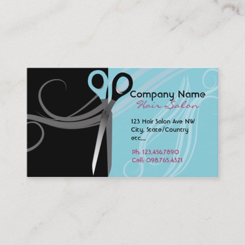 Hair salon appointment business cards