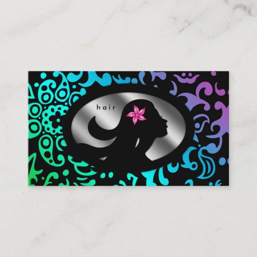 Customizable Hair Salon Appointment Card Floral Woman Business Card Templates