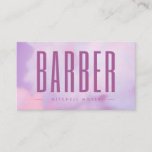 Hair Salon Barber Purple Holographic