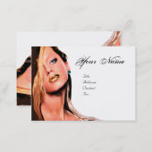 HAIR SALON,BEAUTY MAKE UP ARTIST COSMETICS White Business Card (Front/Back)