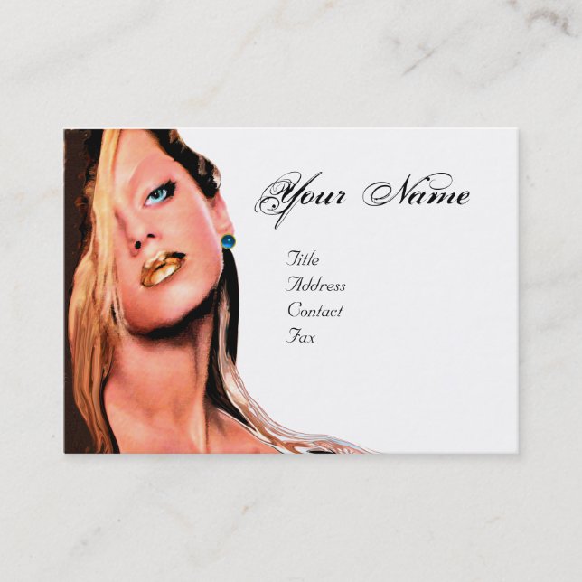 HAIR SALON,BEAUTY MAKE UP ARTIST COSMETICS White Business Card (Front)