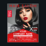 Hair Salon / Beauty Salon / Hairdresser Flyer<br><div class="desc">The Hair Salon, Hairdresser, Beauty salon flyer in bold black and vibrant red colors is the perfect choice for showcasing your exceptional hair services. Completely customizable, it allows you to personalize it to meet your specific preferences and needs. The striking combination of black and red exudes energy and style. This...</div>