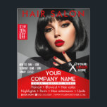 Hair Salon / Beauty Salon / Hairdresser Flyer<br><div class="desc">The Hair Salon, Hairdresser, Beauty salon flyer in bold black and vibrant red colors is the perfect choice for showcasing your exceptional hair services. Completely customizable, it allows you to personalize it to meet your specific preferences and needs. The striking combination of black and red exudes energy and style. This...</div>