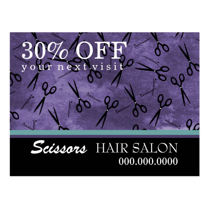 Hair Salon Business Advertising Postcard