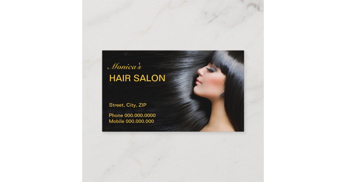 Hair Salon Business Card Zazzle
