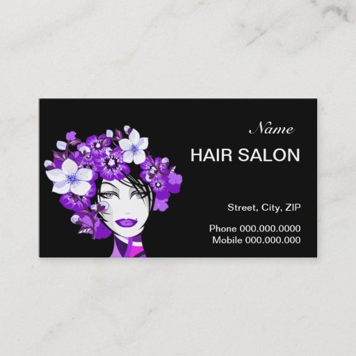 Customizable Hair Salon Business Card