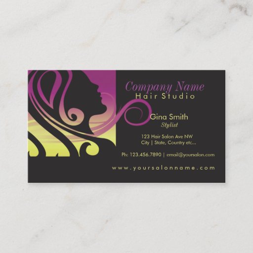 Customizable Hair salon business card