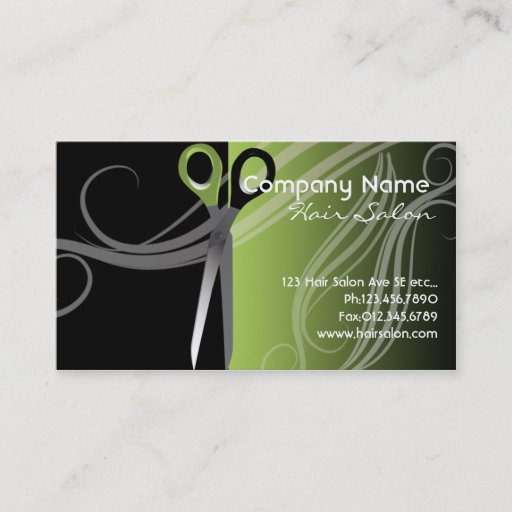 Customizable Hair salon business card