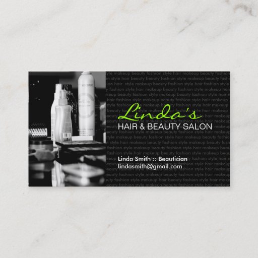 Customizable Hair Salon Business Card