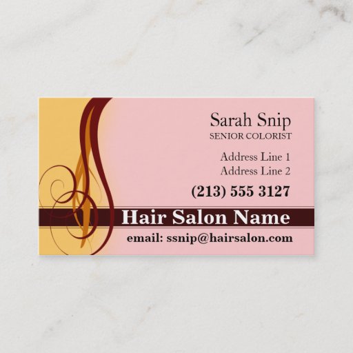 Customizable Hair Salon Business Card