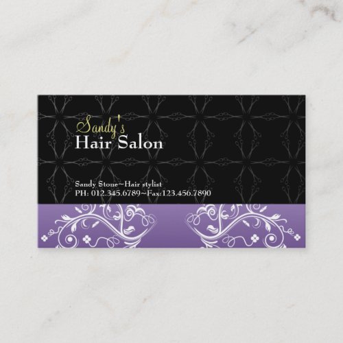 Hair salon business card and appointment card