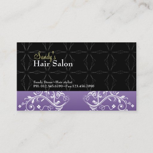 Customizable Hair salon business card and appointment card