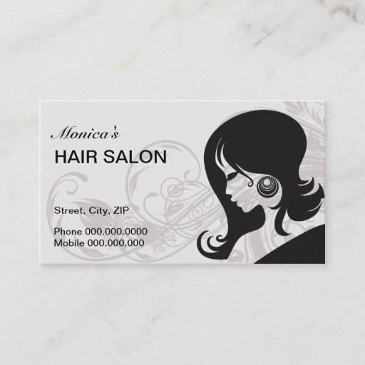 Customizable Hair Salon Business Card - choose your color