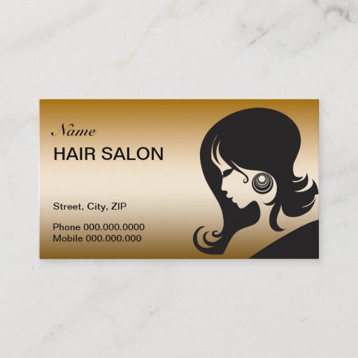 Customizable Hair Salon Business Card - choose your color