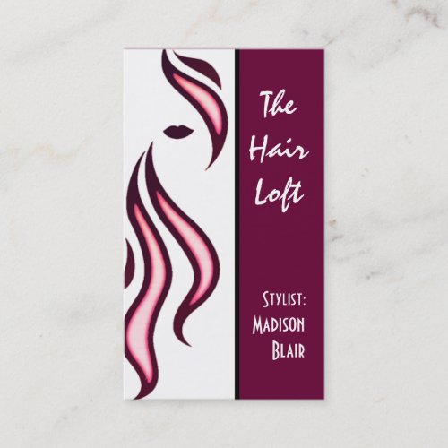 Hair Salon Business Card Purple