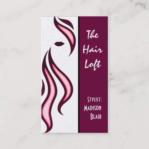 Customizable Hair Salon Business Card Purple