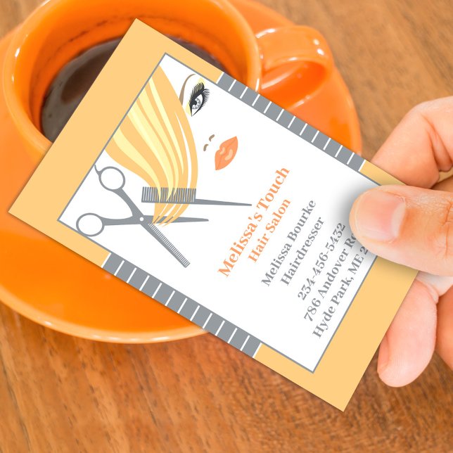 Hair Salon Business Card Template (Creator Uploaded)